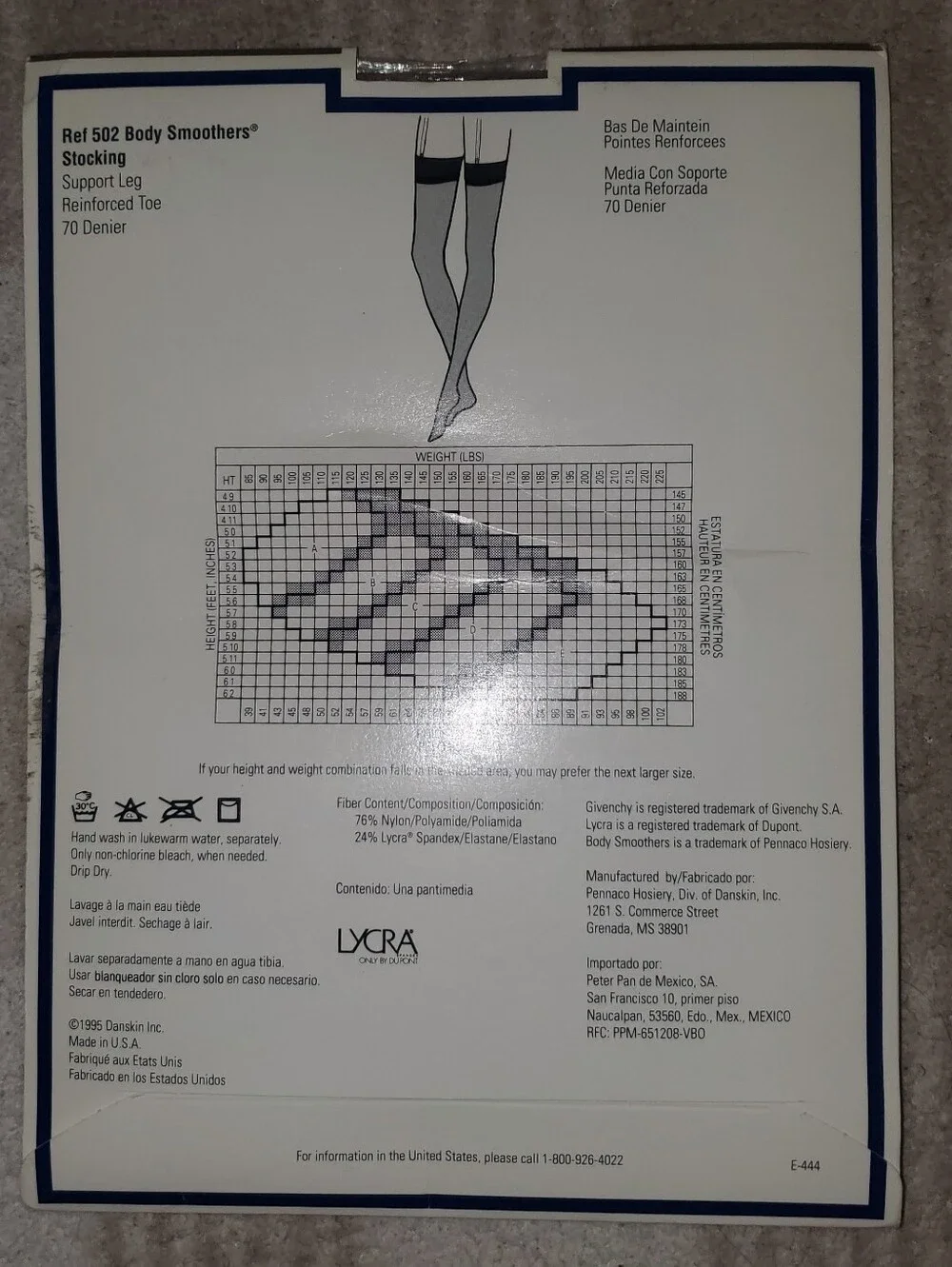 NIB Vintage Givenchy Body Smoothers Le Greige Taupe Opaque Stockings - Size C